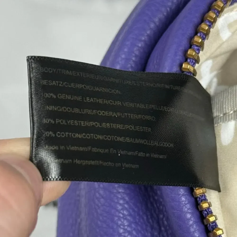 Aimee Kestenberg Purple Tamitha Mini Leather Cotton Backpack Crossbody NWT - Picture 11 of 15